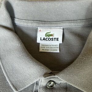 Lacoste Gray Polo Shirt with Ribbed Collar